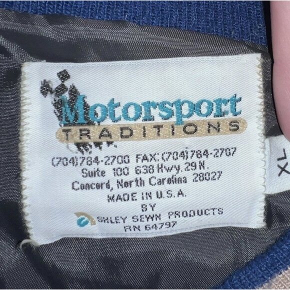 VTG Track Gear Valvoline Racing Jacket Mark Martin #6 Blue Size Large USA Made - Picture 7 of 10